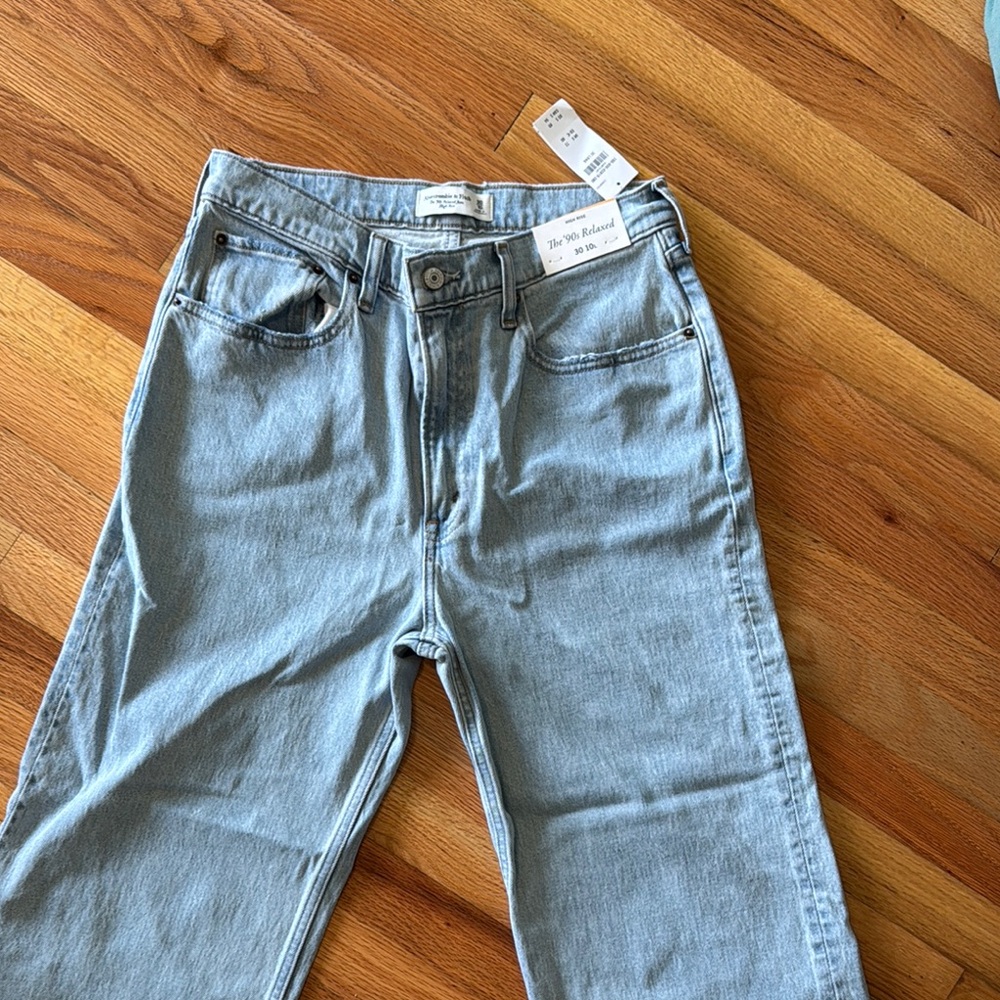 Abercrombie & Fitch High Rise Women Jeans - Light Blue